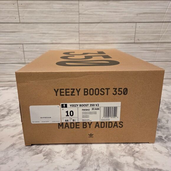 Adidas Yeezy Boost 350 V2 Citrin Non-Reflective Men's 10 FW3042 Used VERY Clean - Picture 8 of 9
